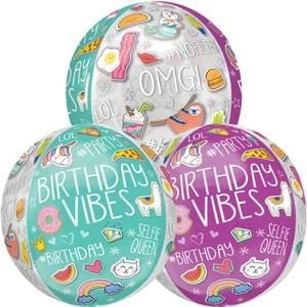 15" SELFIE CELEBRATION CLEAR ORBZ