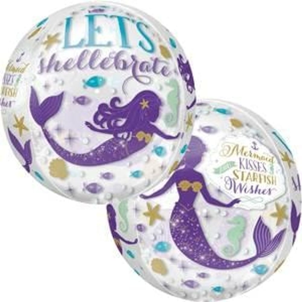 15" MERMAID WISHES CLEAR ORBZ
