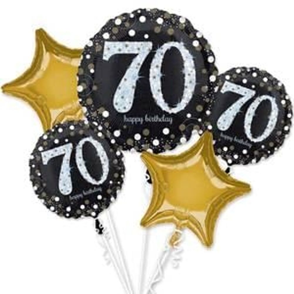 SPARKLING BIRTHDAY 70 BOUQUET OF BALLOONS