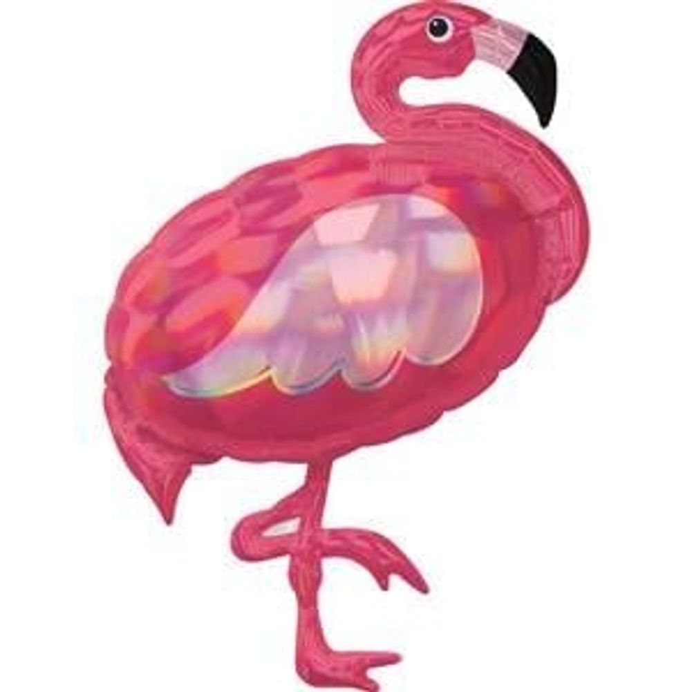 Iridescent Pink Flamingo Foil Super Shape Balloon (1ct)