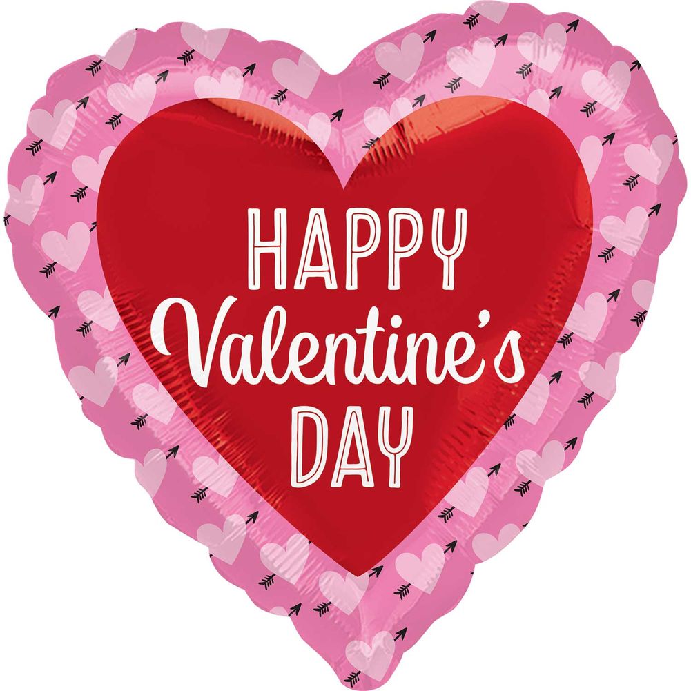 18" Valentine Little Arrow Hearts Vlp Foil Balloon (1ct)