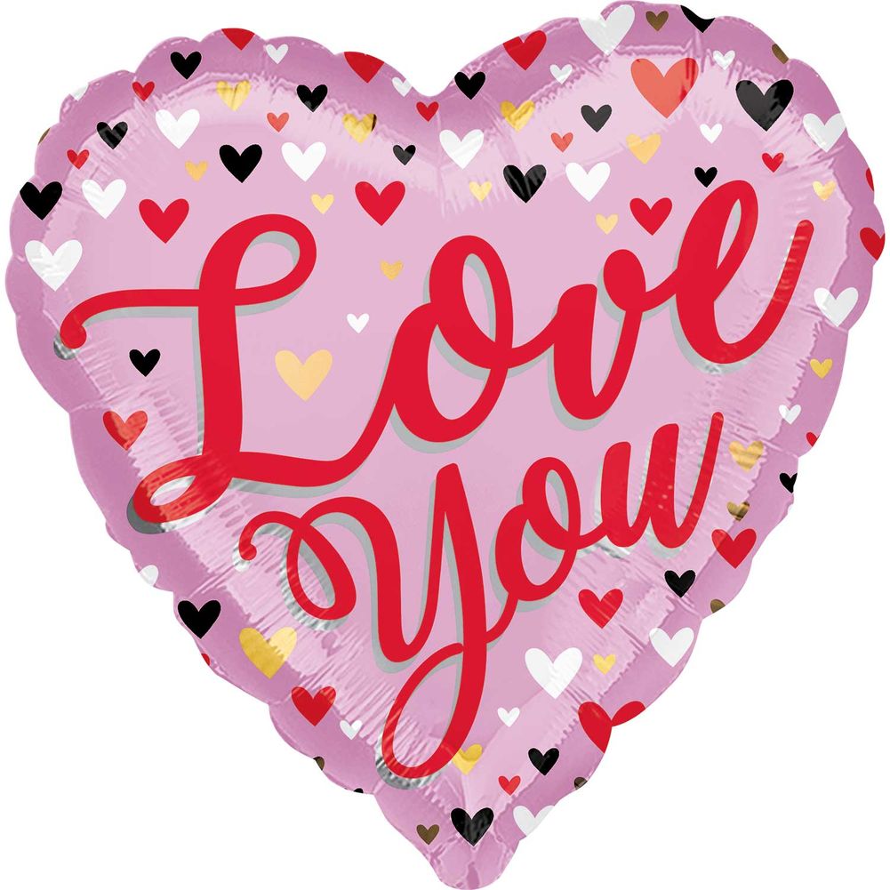 18" I Love You Small Hearts Vlp Foil Balloon (1ct)