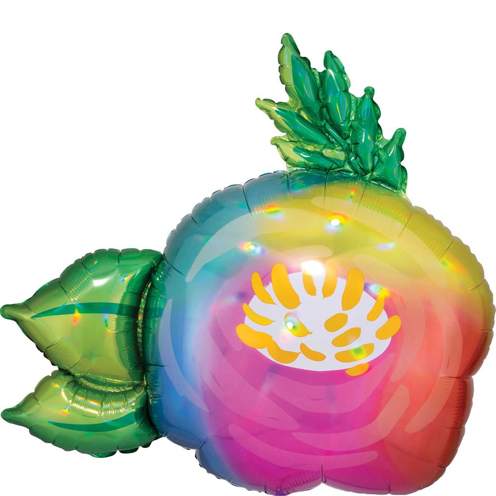 Iridescent Beautiful Flower Foil Super Shape Balloon (1ct)