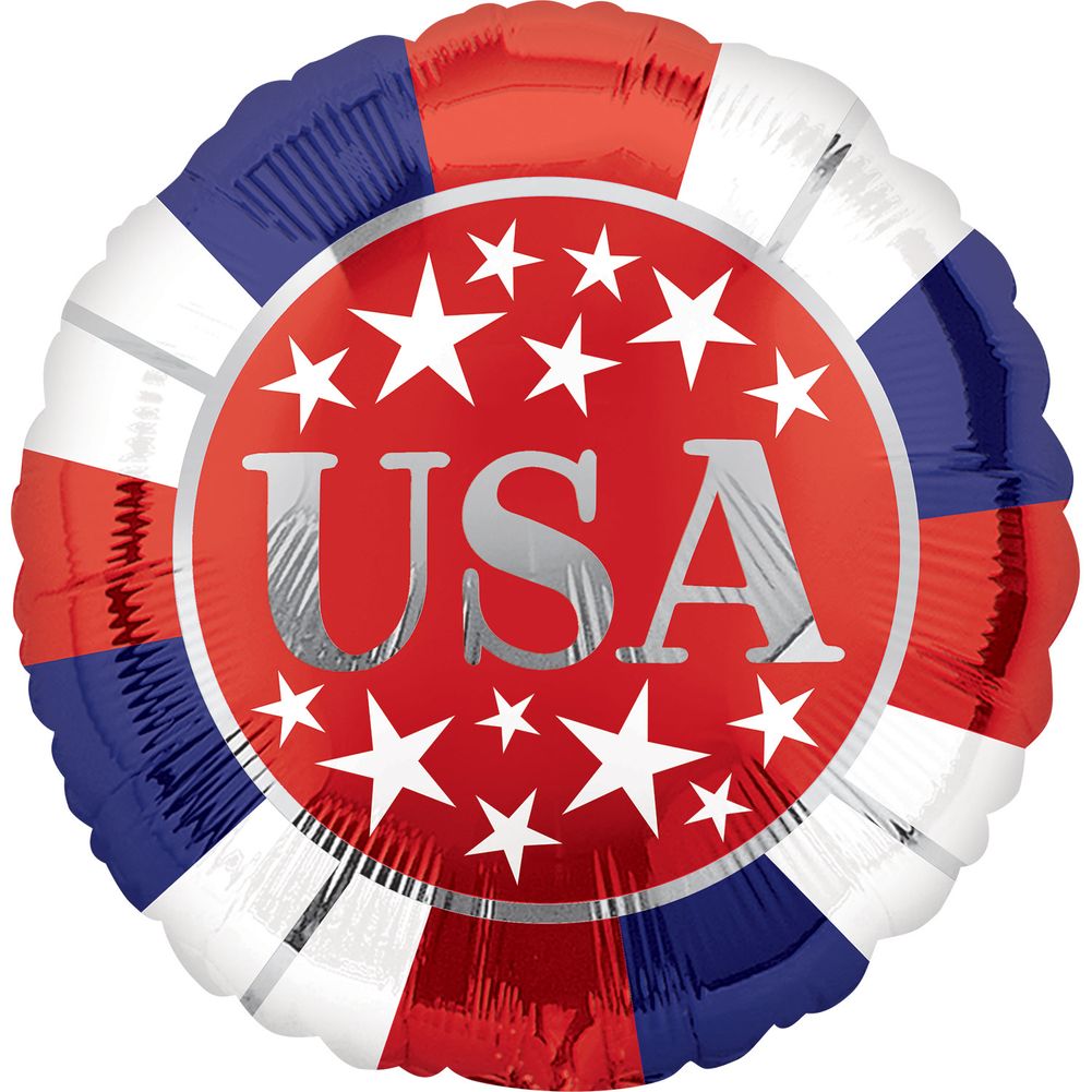 18" Red, White, Blue USA Foil Balloon (1ct)