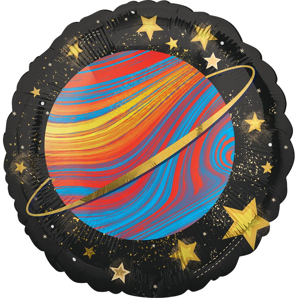 18" Planet Shooting Star Foil Balloon (1ct)