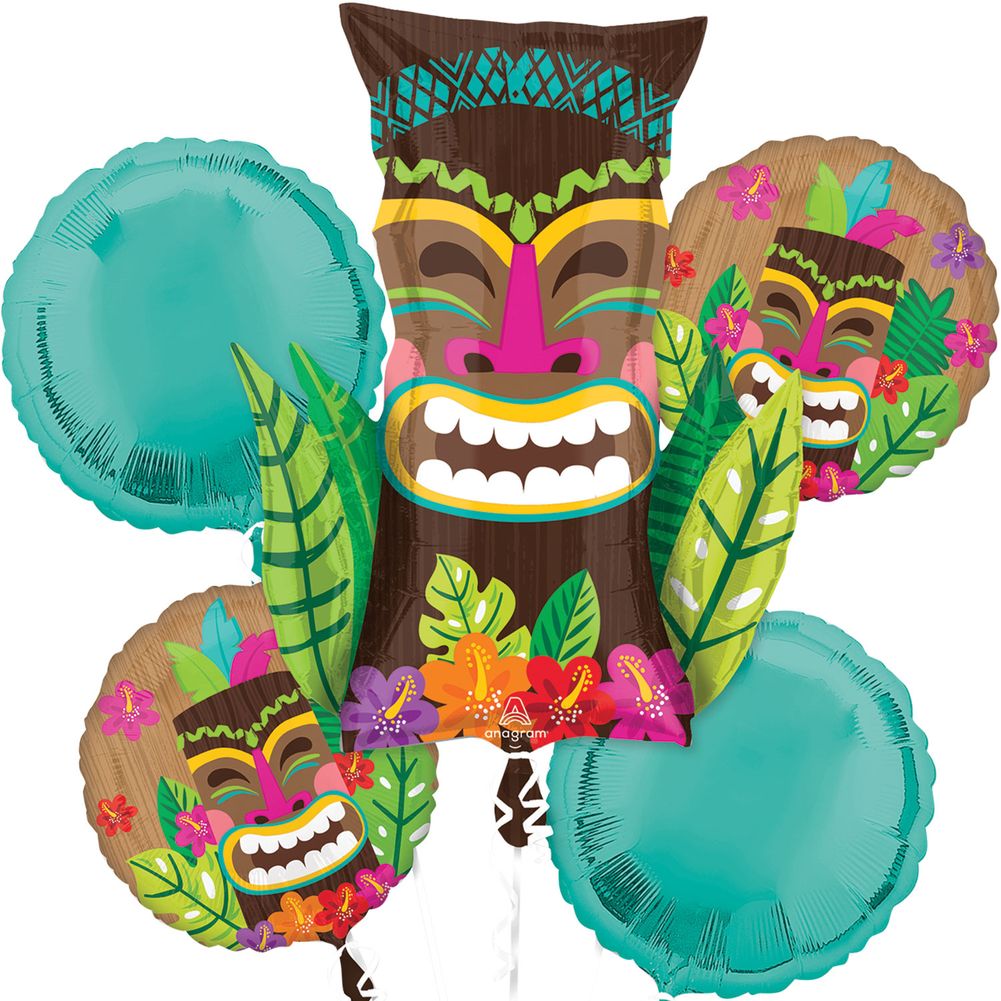 Vintage Tiki Bouquet of Balloons (5pc)