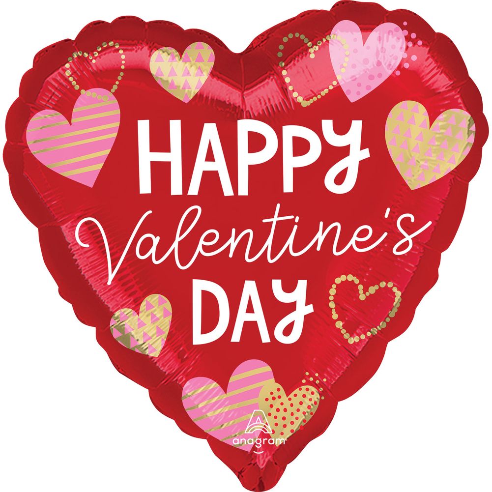 18" Crafty Happy Valentine's Day Foil Balloon (1ct)