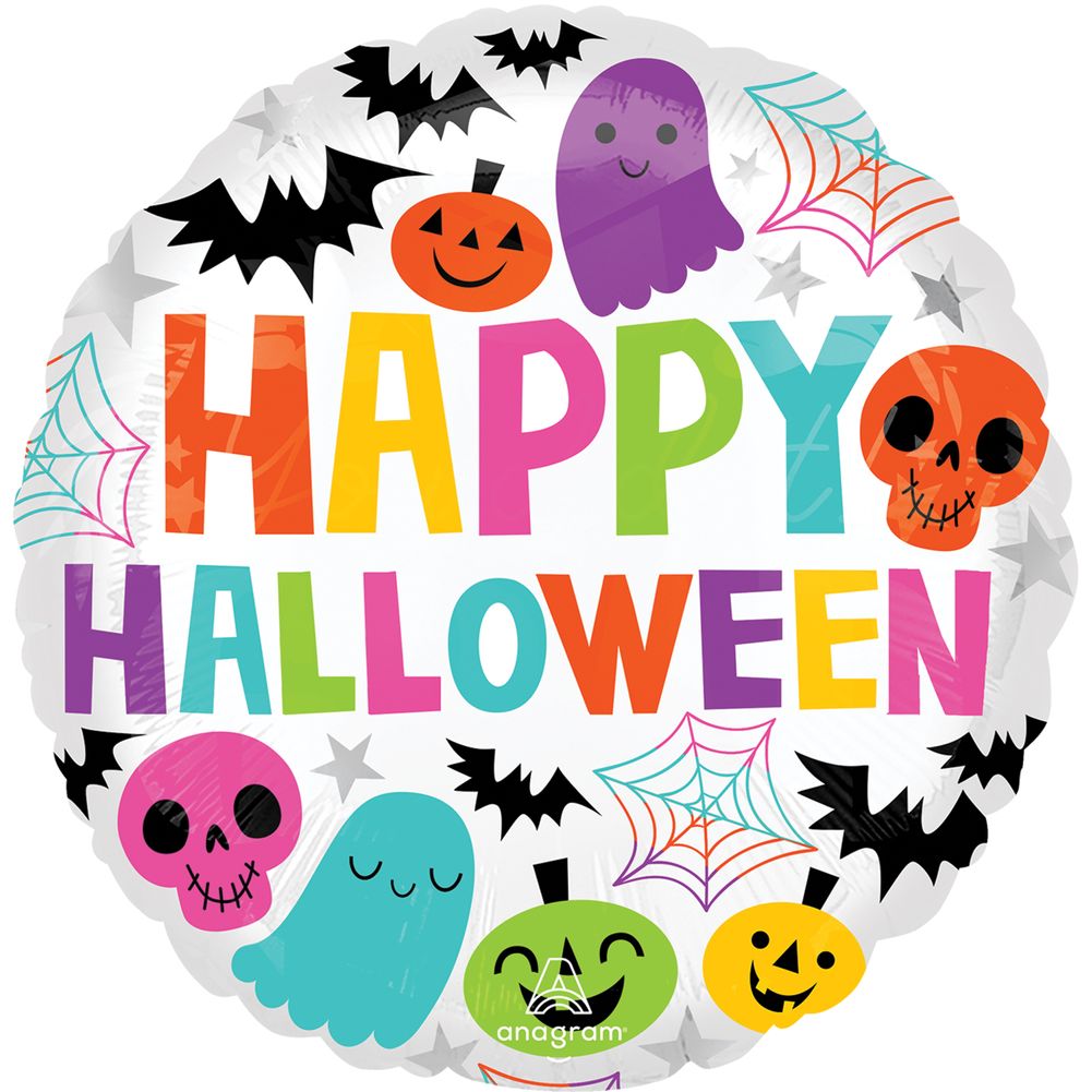 Colorful & Creepy Halloween Party Foil Balloon 18''