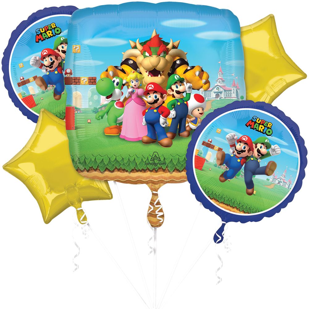 MARIO BROS BOUQUET OF BALLOONS