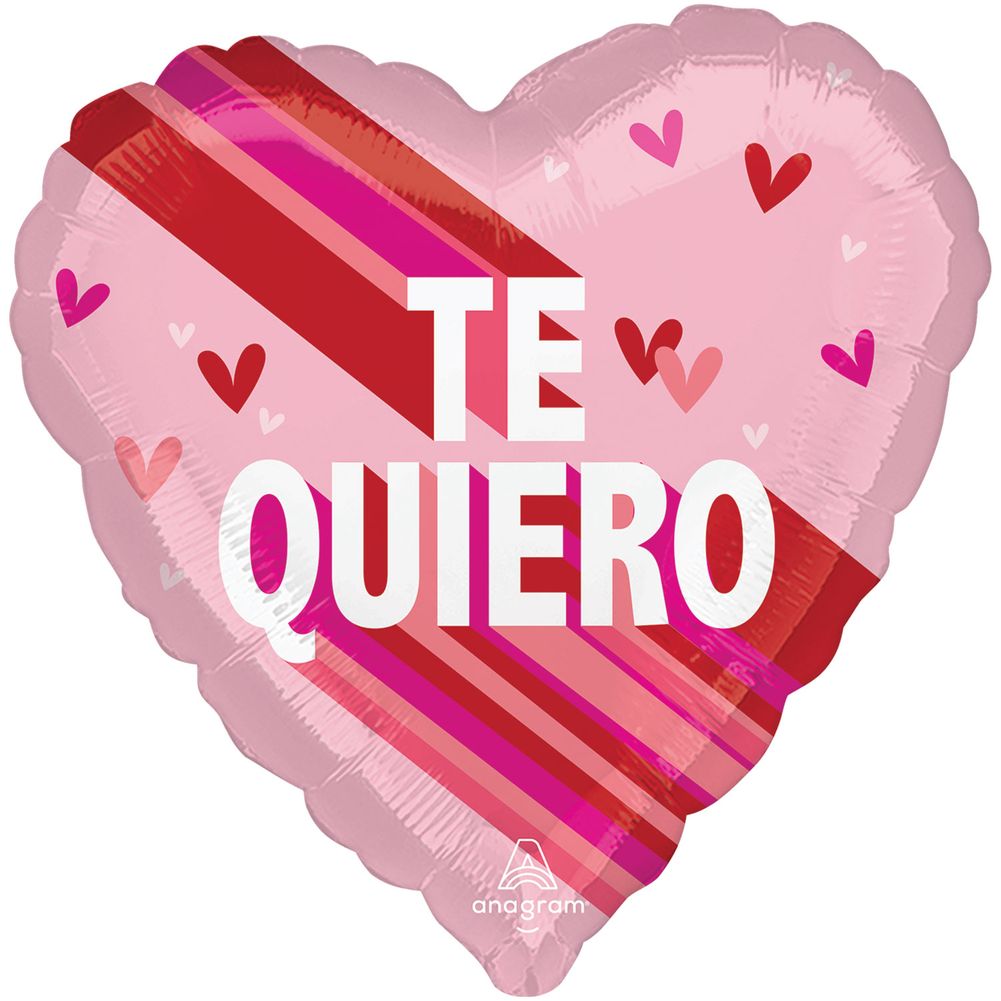 18" Te Quiero Stripes On Stripes Foil Balloon (1ct)