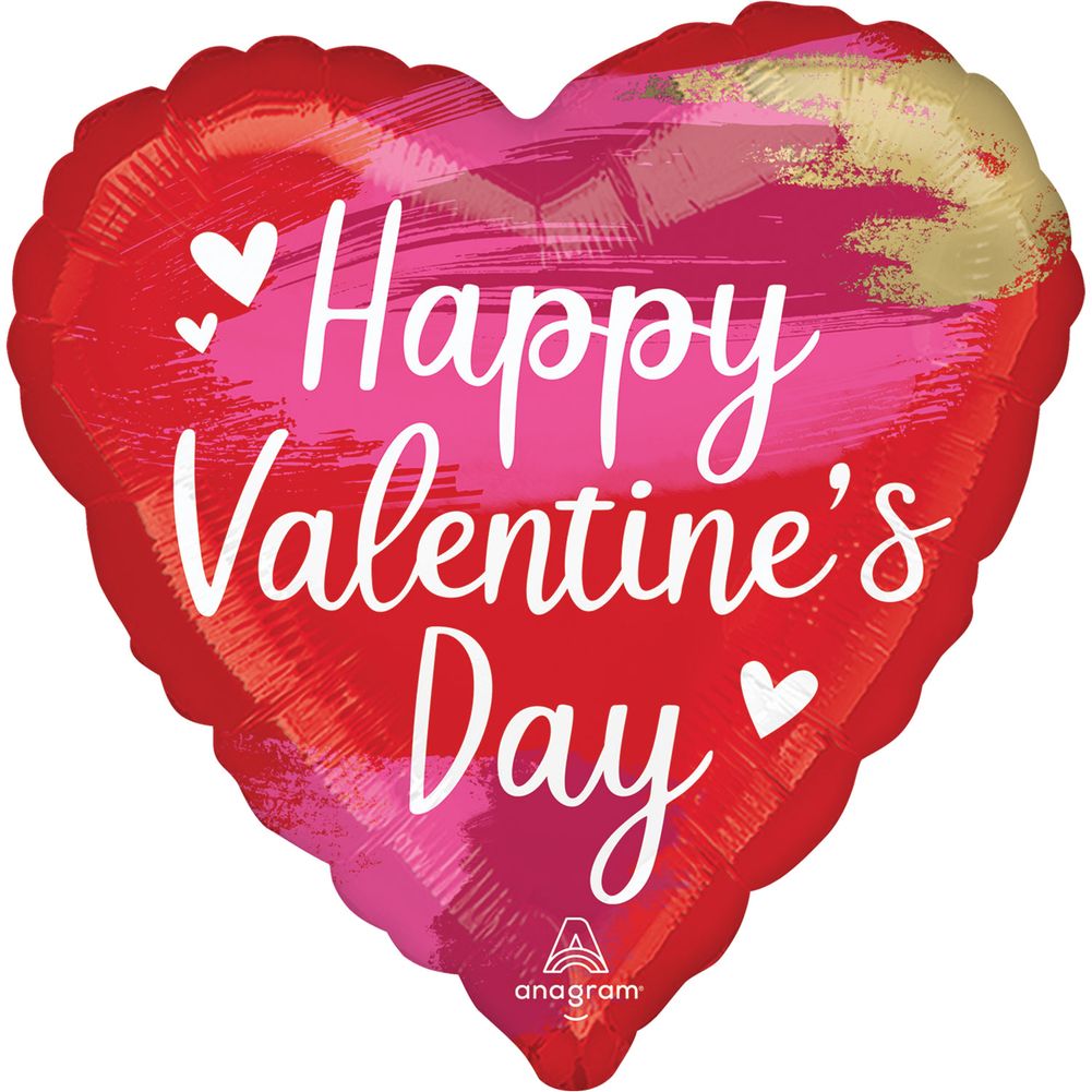 18" Happy Valentine's Day Artistic Touch Foil Balloon (1ct)