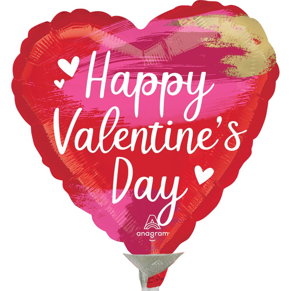 9" Happy Valentine's Day Artistic Touch Mini Foil Balloon (1ct)