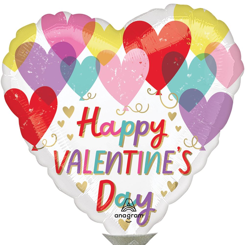 9" Hearts On Hearts Valentine Mini Foil Balloon (1ct)