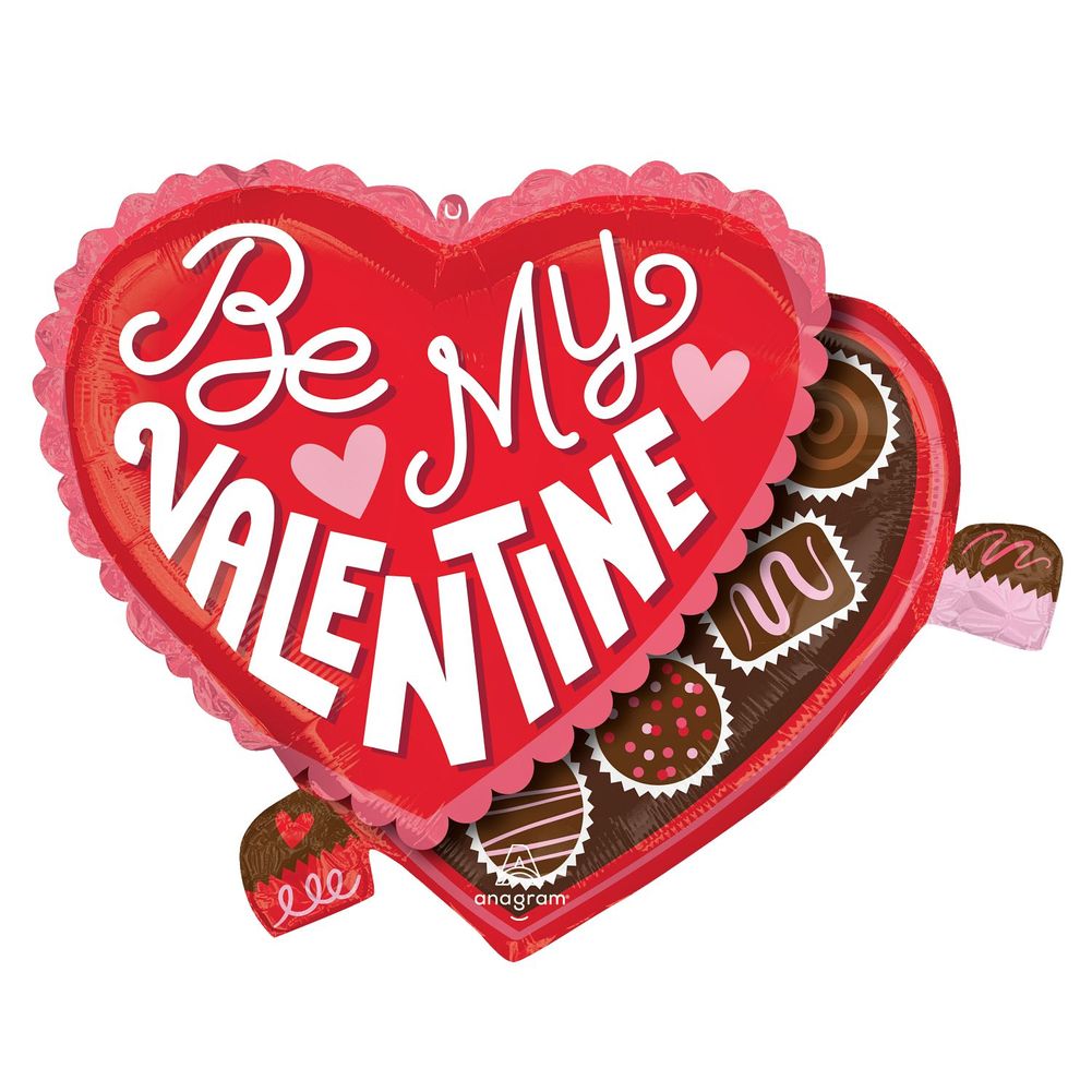27" Be My Valentine Heartfelt Delight Supershape Xl Foil Balloon (1ct)
