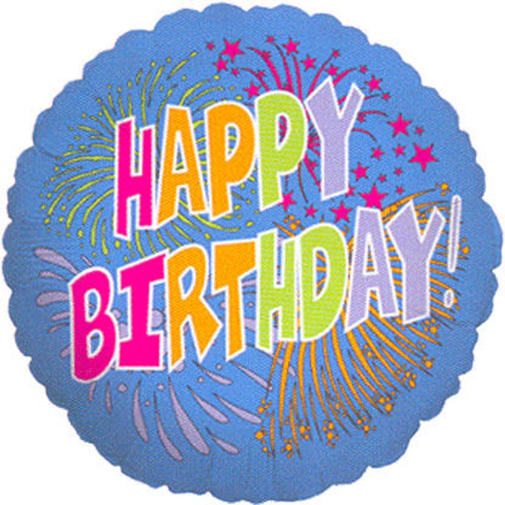 18" Birthday Fireworks Betallic