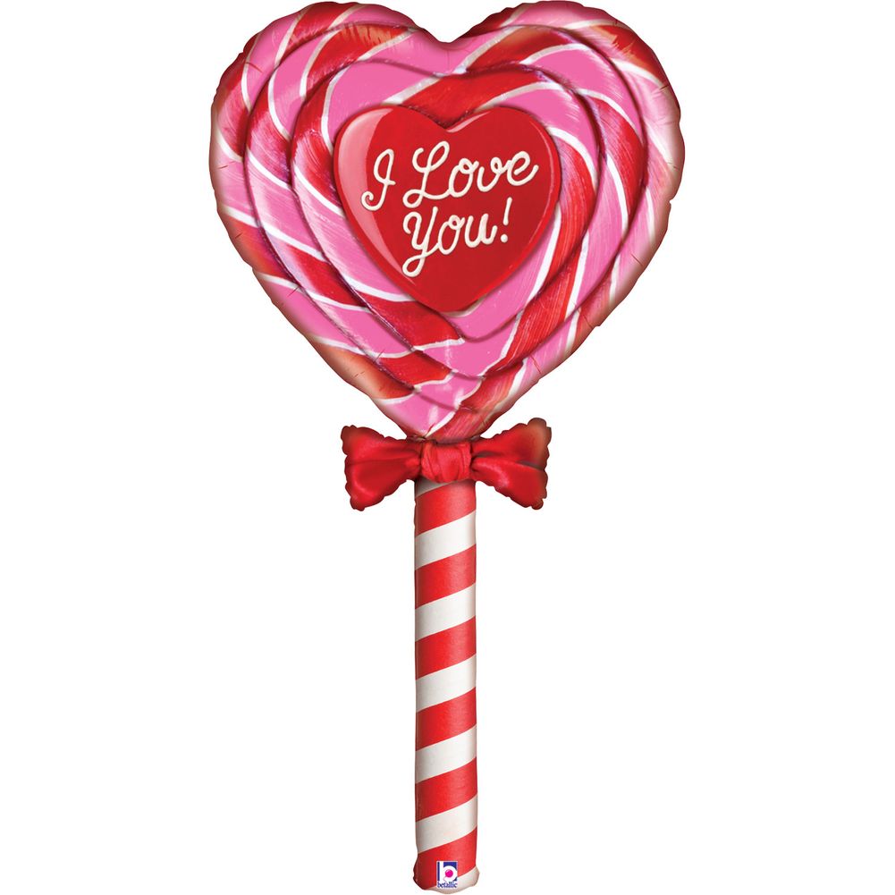 5' Mighty Special Delivery Love Lollipop Shape Foil Balloon (1ct)