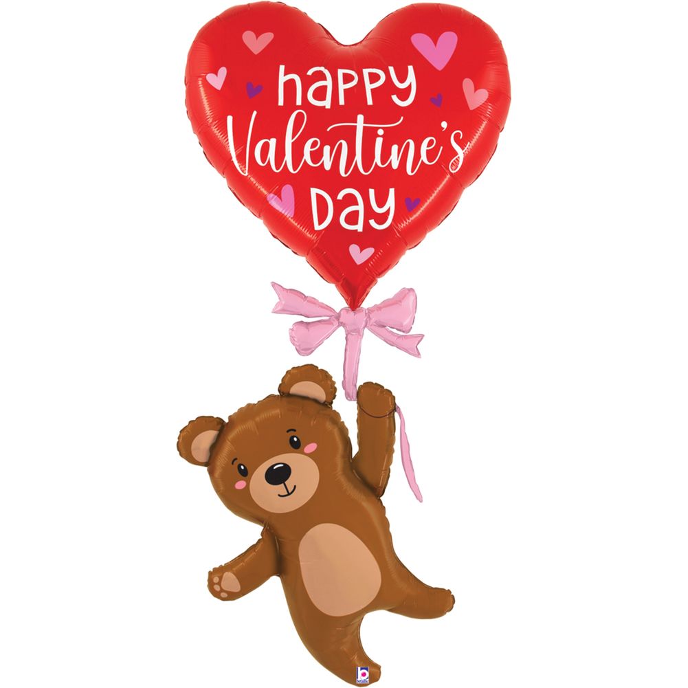 69" Special Delivery Valentine Floating Bear Foil Balloon (1ct)
