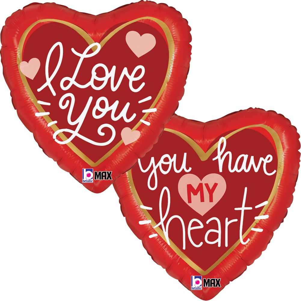 18" Love Messages Max Float Heart Foil Balloon (1ct)