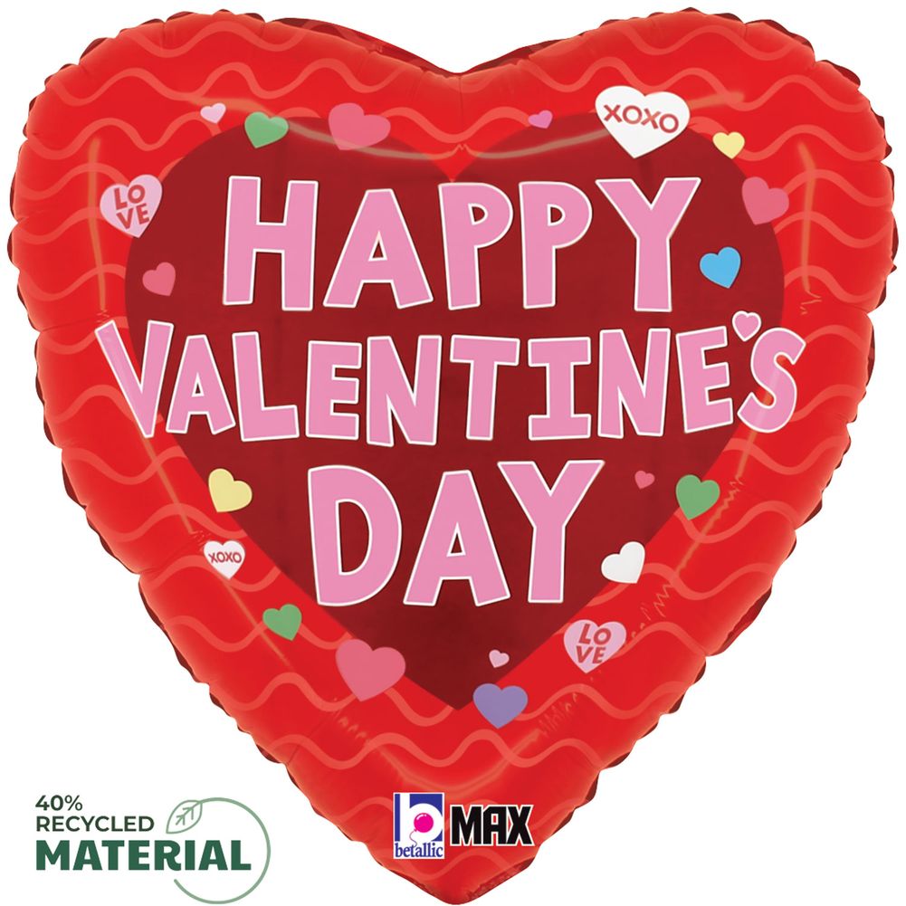 18" Valentine Playful Hearts Max Float Foil Balloon (1ct)