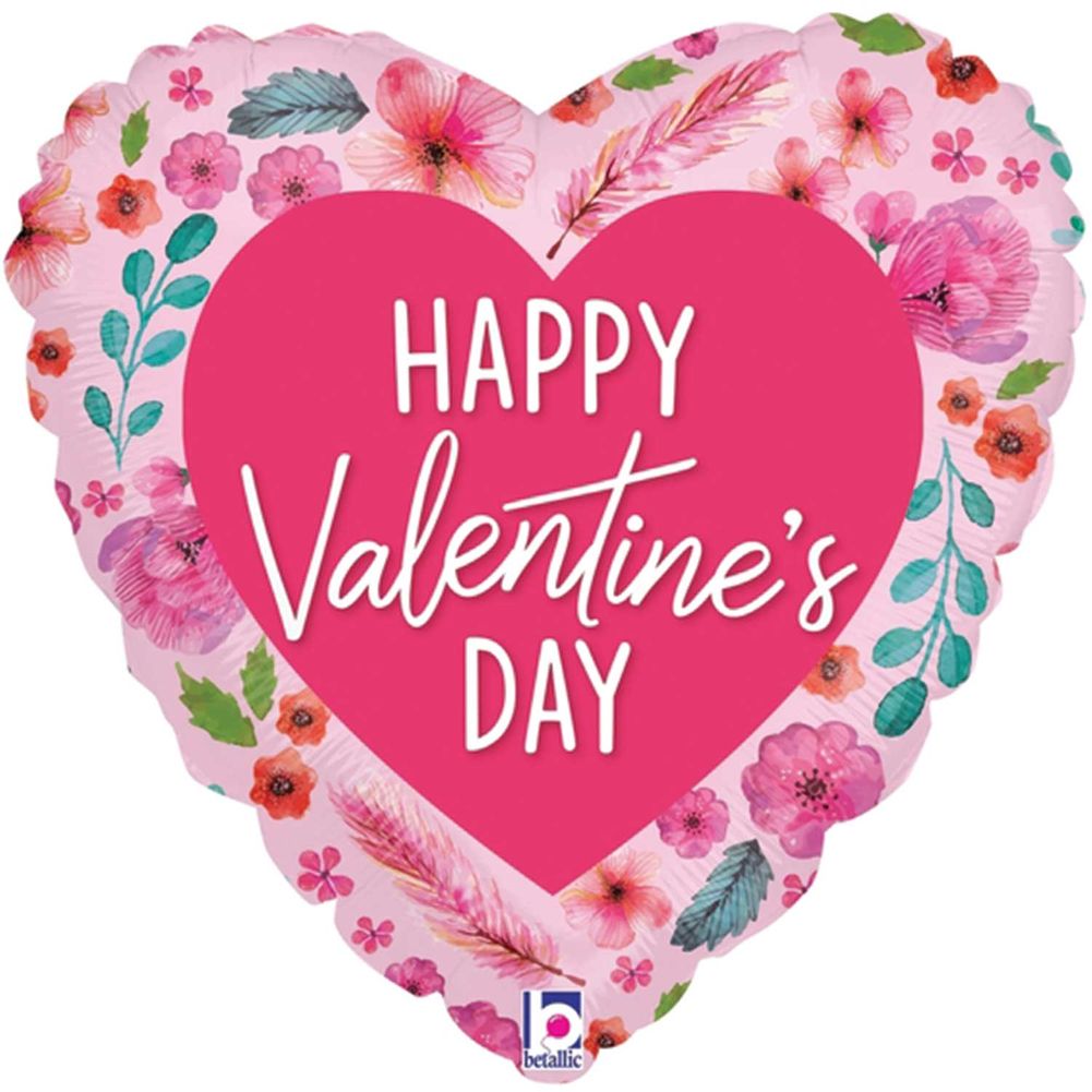 9" Watercolor Valentine Mini Foil Balloon (1ct)