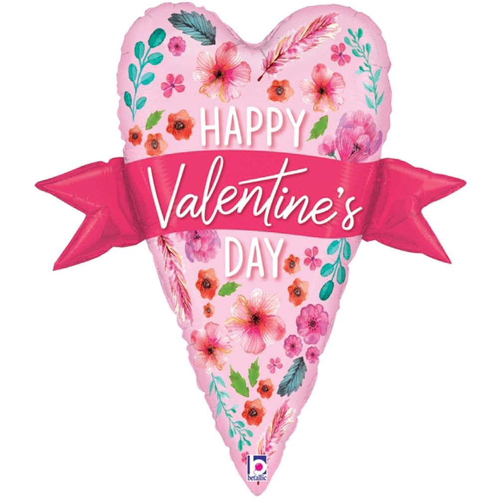 29" Watercolor Valentine Banner Foil Balloon (1ct)