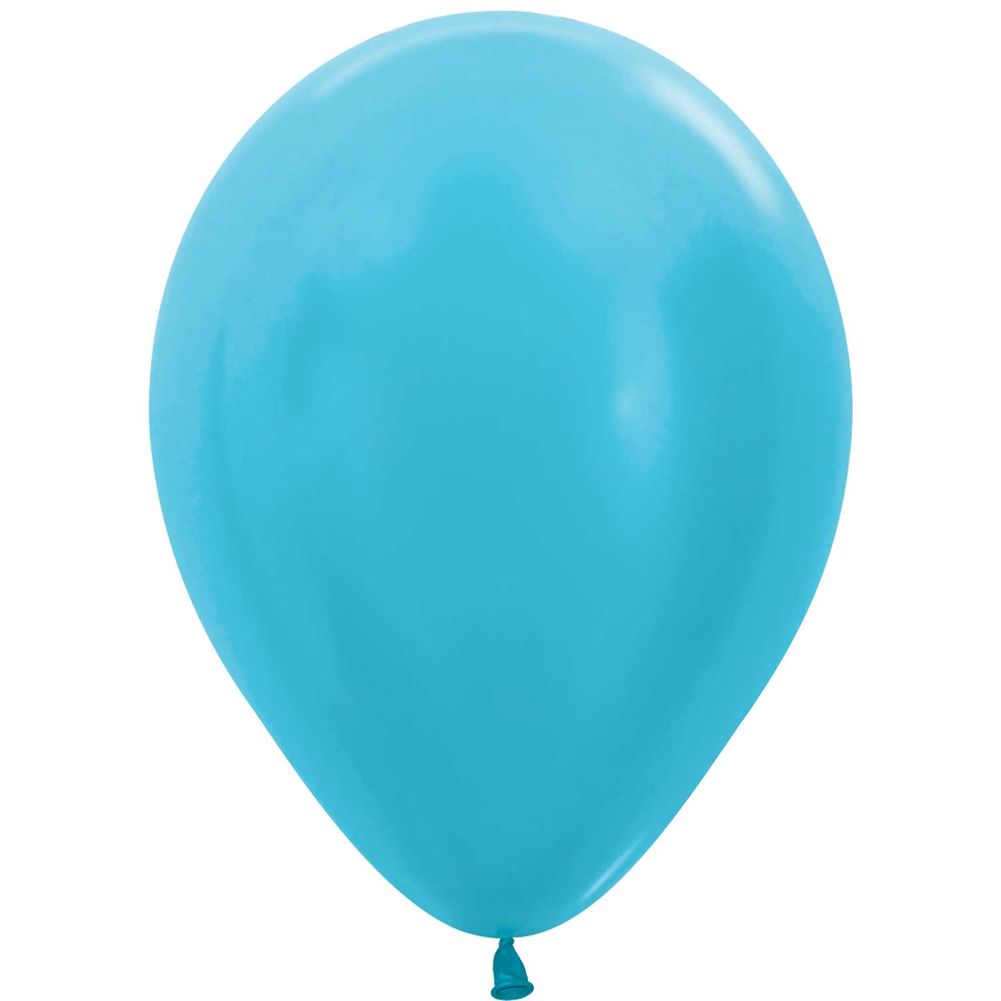 Sempertex 5" Pearl Caribbean Blue Latex Balloons (100ct)