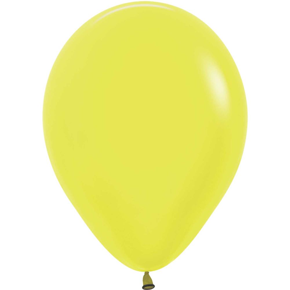 Sempertex 5" Neon Yellow Latex Balloons (100ct)