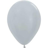 Sempertex 5" Metallic Silver Latex Balloons (100ct)