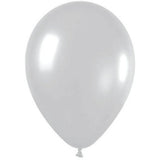 Sempertex 5" Metallic Silver Latex Balloons (100ct)