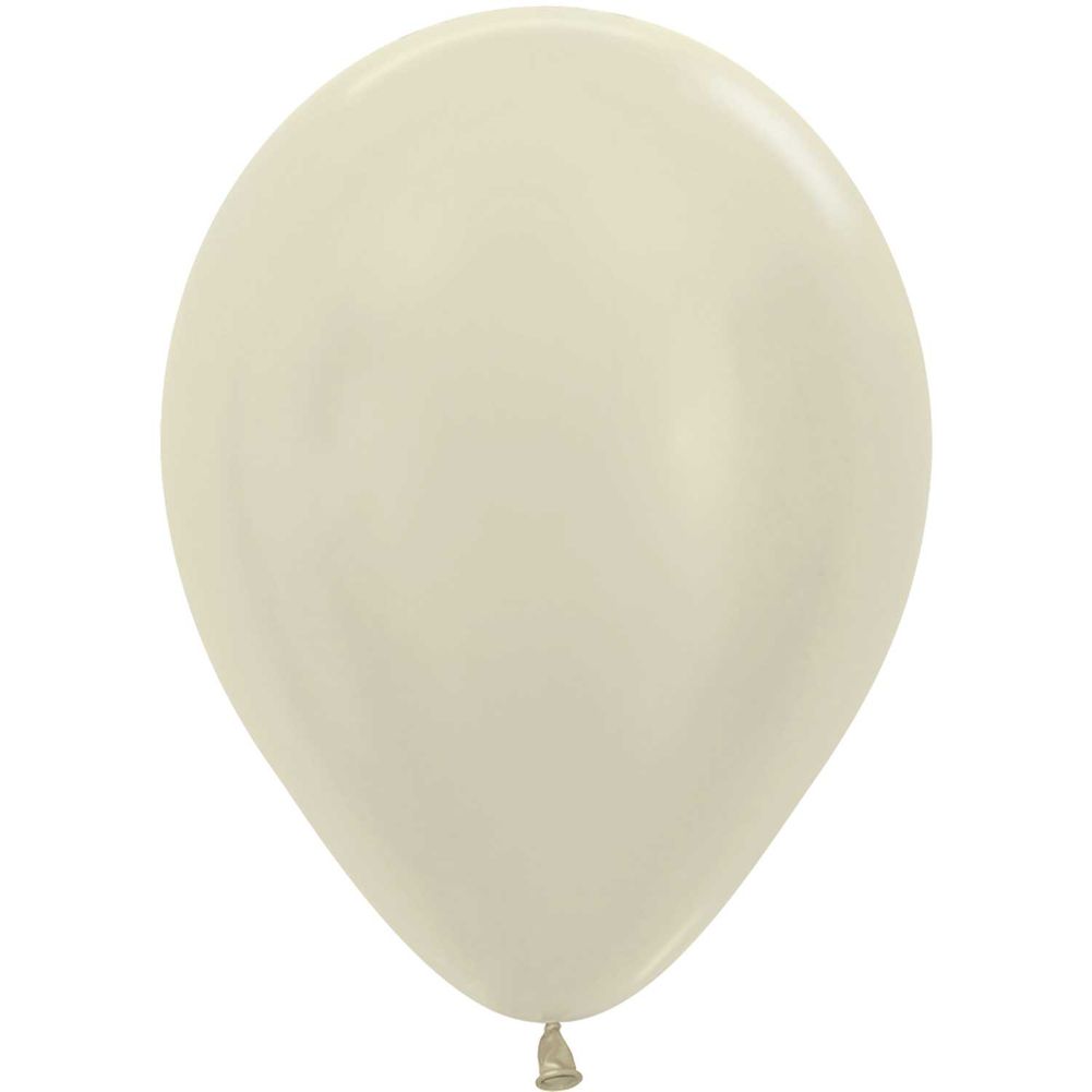 Sempertex 5" Pearl Ivory Latex Balloons (100ct)