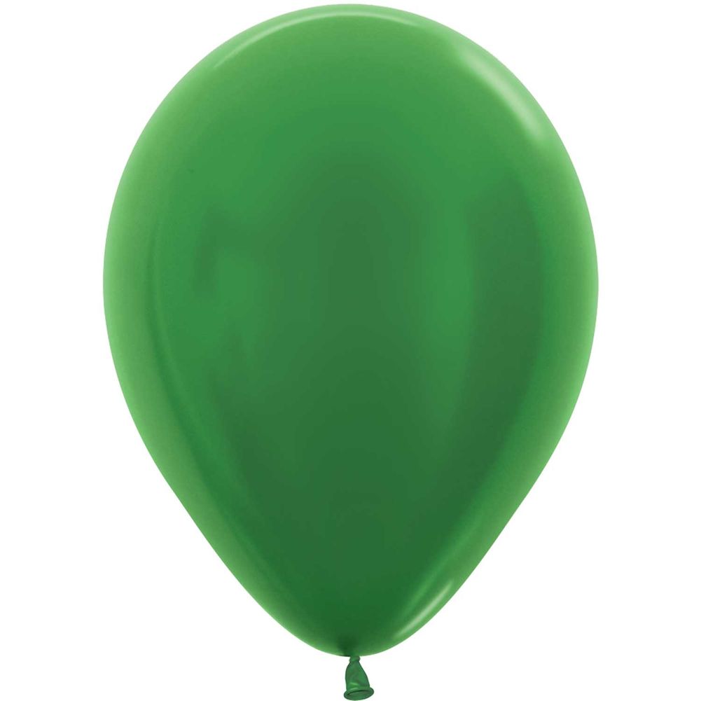Sempertex 5" Metallic Green Latex Balloons (100ct)