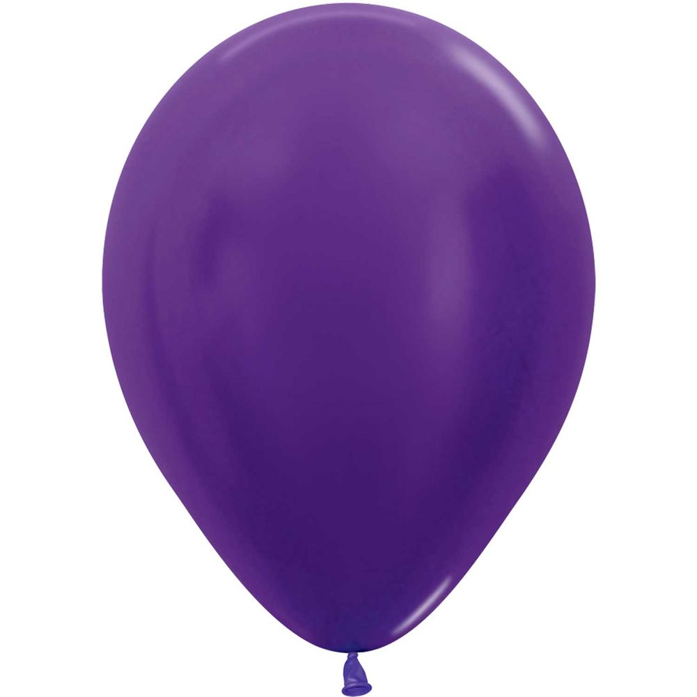 Sempertex 5" Metallic Violet Latex Balloons (100ct)
