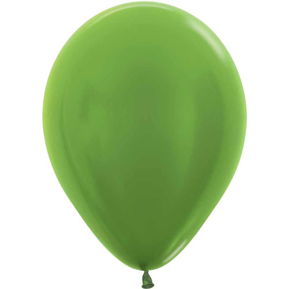 Sempertex 5" Metallic Key Lime Latex Balloons (100ct)