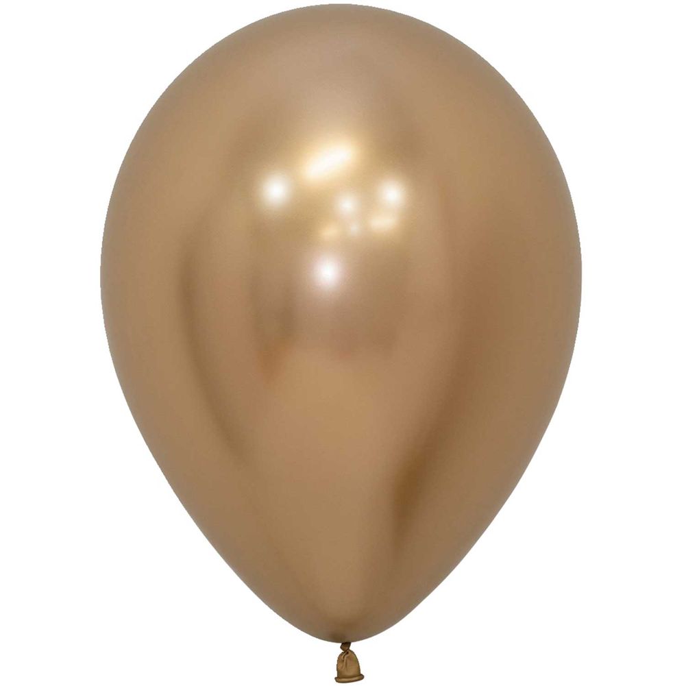 Sempertex 5" Reflex Gold Latex Balloons (100ct)