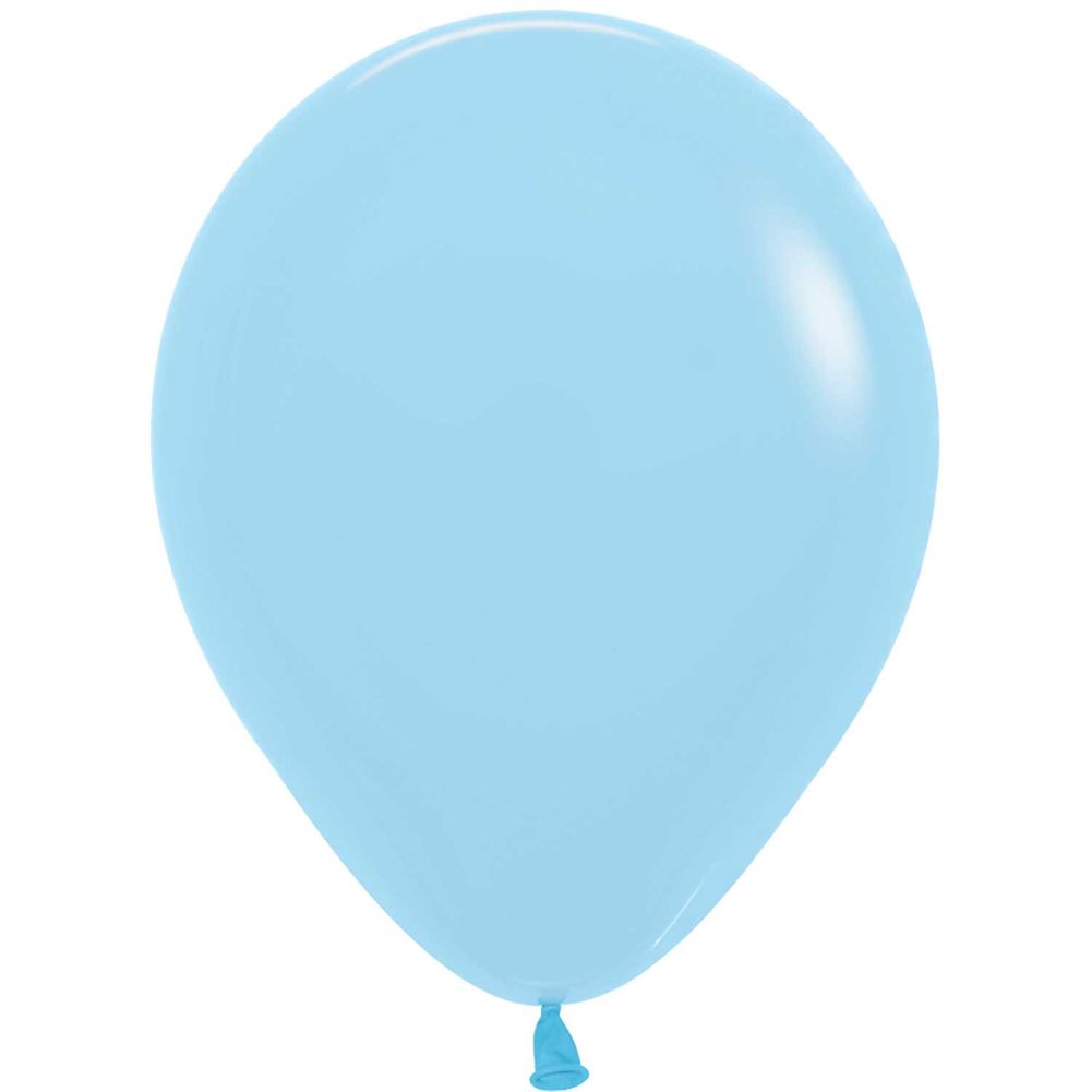 Sempertex 5" Pastel Matte Blue Latex Balloons (100ct)