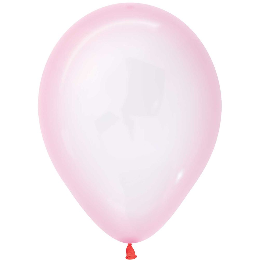 Sempertex 5" Crystal Pastel Pink Latex Balloons (100ct)
