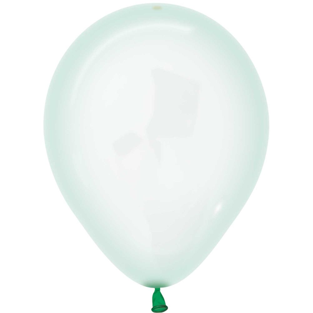 Sempertex 5" Crystal Pastel Green Latex Balloons (100ct)