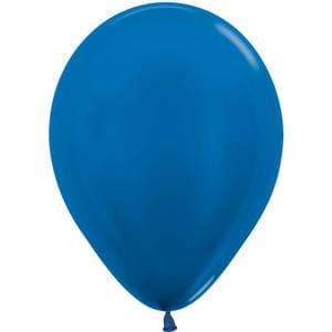 Sempertex 11" Metallic Blue Latex Balloons (100ct)