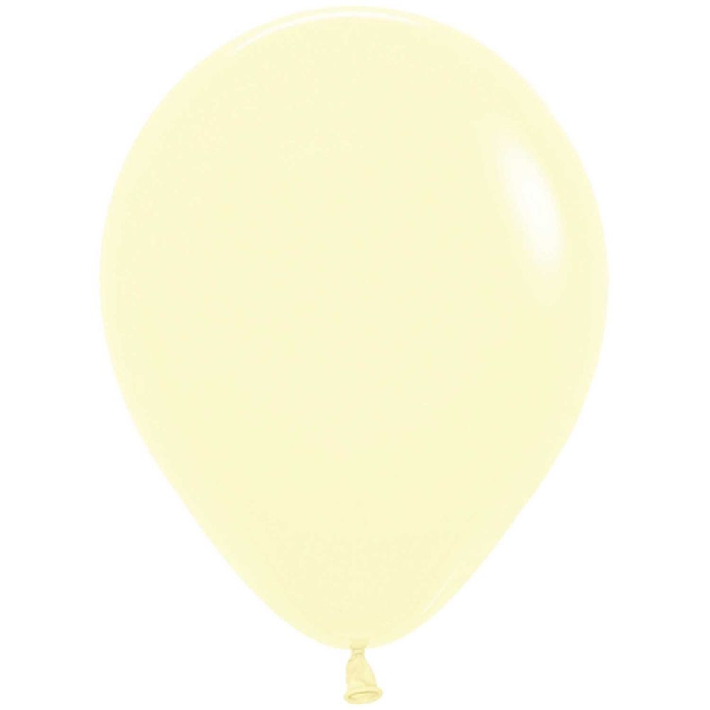Sempertex 11" Pastel Matte Yellow (100/Bag)