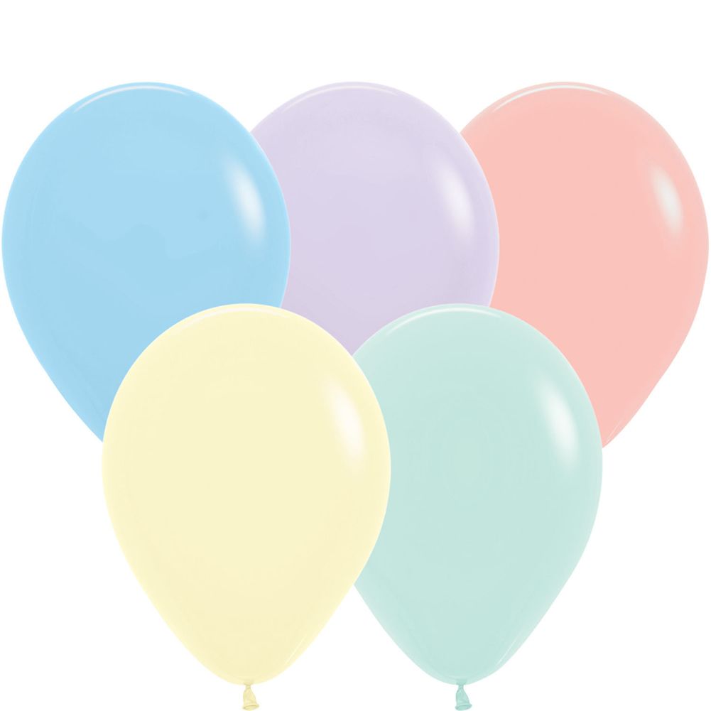 Sempertex 11" Pastel Matte Assorted Latex Balloons (100ct)