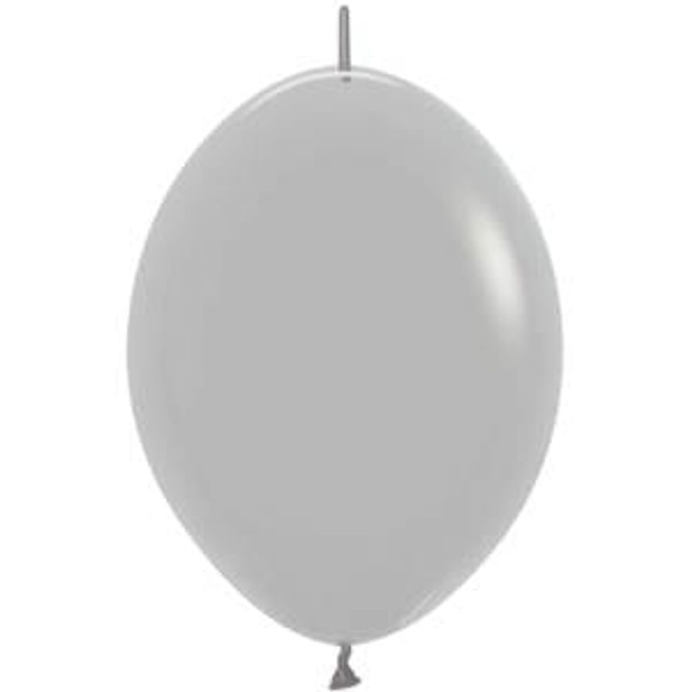 Sempertex 12" Deluxe Gray Link-O-Loon Latex Balloons (50ct)