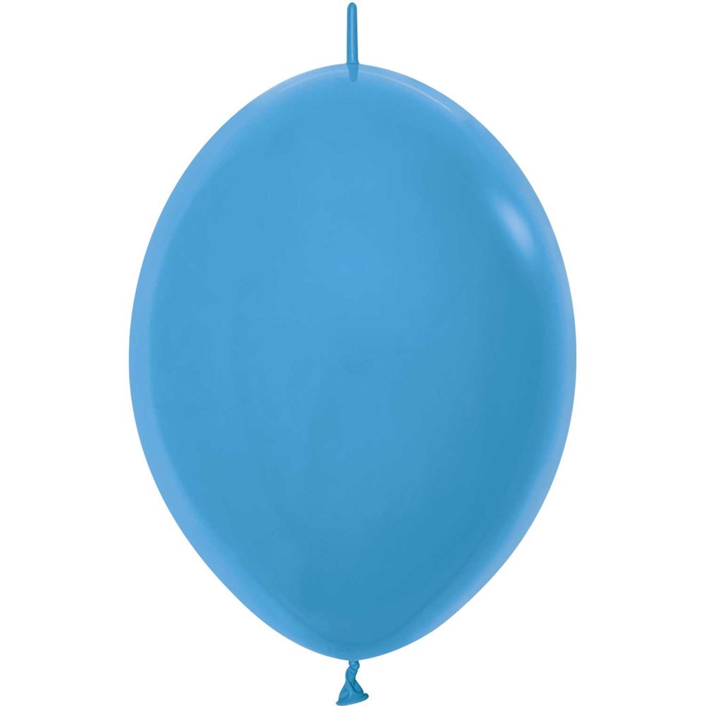 Sempertex 12" Neon Blue Link-O-Loon Latex Balloons (50ct)