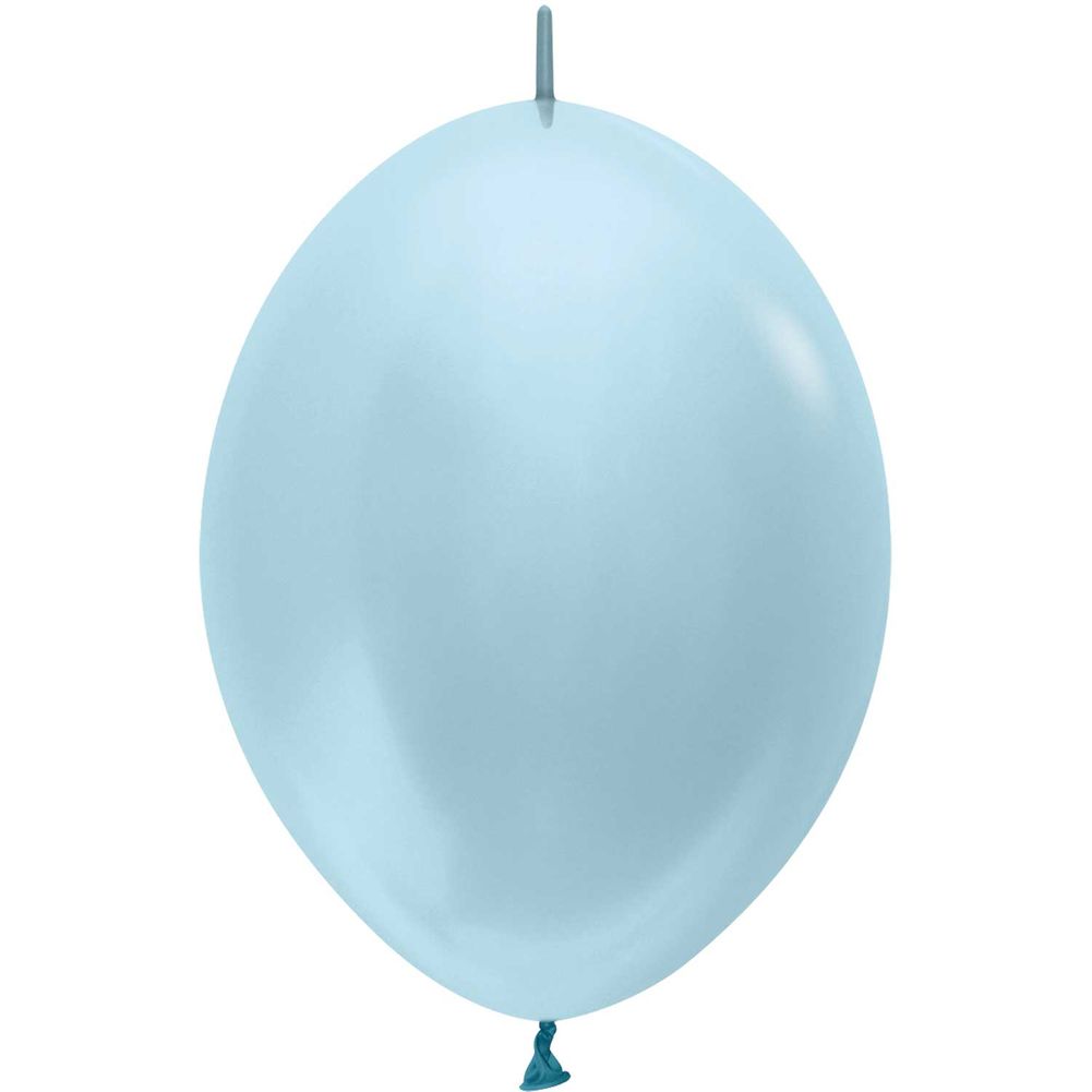 Sempertex 12" Pearl Blue Link-O-Loon Latex Balloons (50ct)
