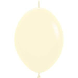 Sempertex 6" Pastel Matte Yellow Link-O-Loon Latex Balloons (50ct)