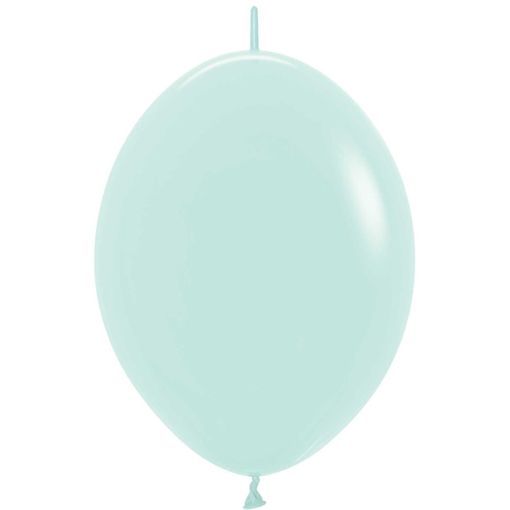 Sempertex 12" Pastel Matte Green Link-O-Loon Latex Balloons (50ct)