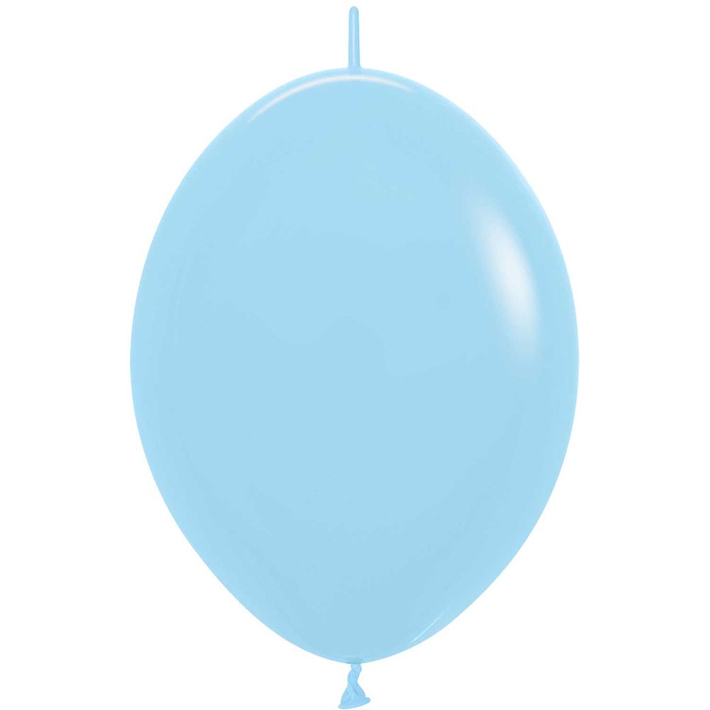 Sempertex 12" Pastel Matte Blue Link-O-Loon Latex Balloons (50ct)
