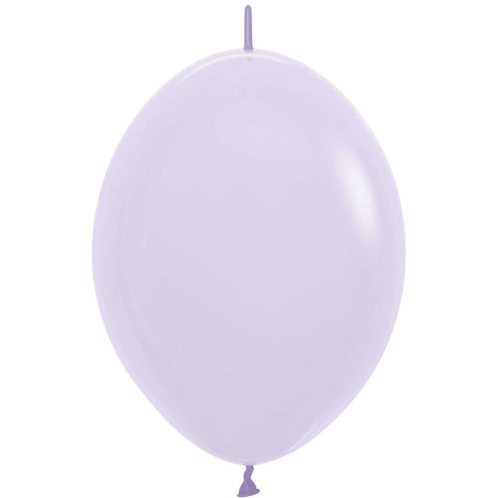 Sempertex 12" Pastel Matte Lilac Link-O-Loon Latex Balloons (50ct)