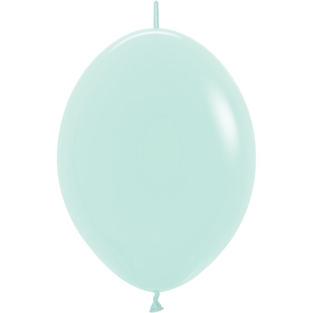 Sempertex 6" Pastel Matte Green Link-O-Loon Latex Balloons (50ct)