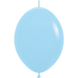 Sempertex 6" Pastel Matte Blue Link-O-Loon Latex Balloons (50ct)