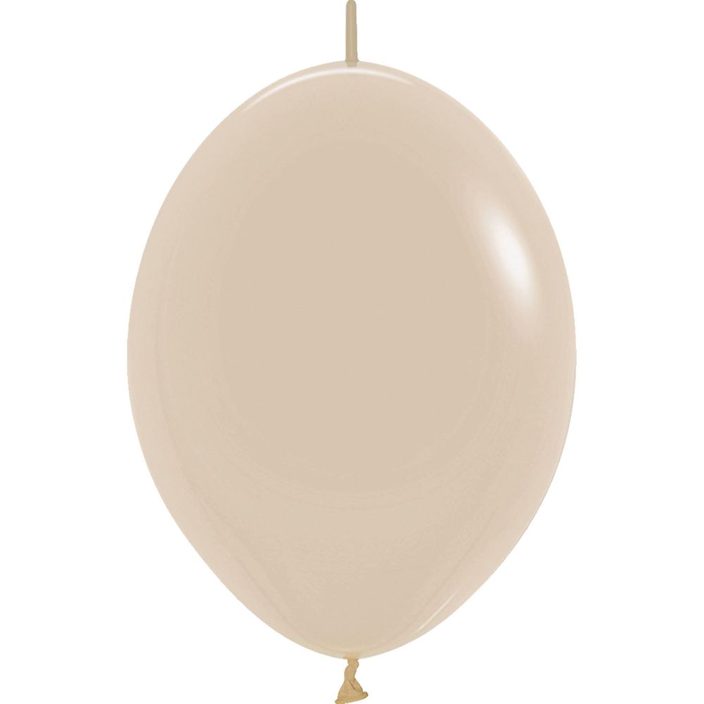 Sempertex 6" Deluxe White Sand Link-O-Loon Latex Balloons (50ct)